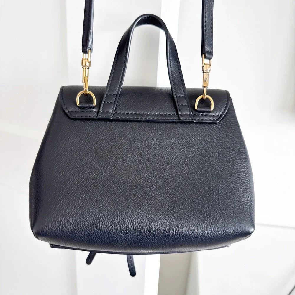 Mansur Gavriel Mini Lady‎ Bag Black Pebbled Leather Crossbody Handbag Italy